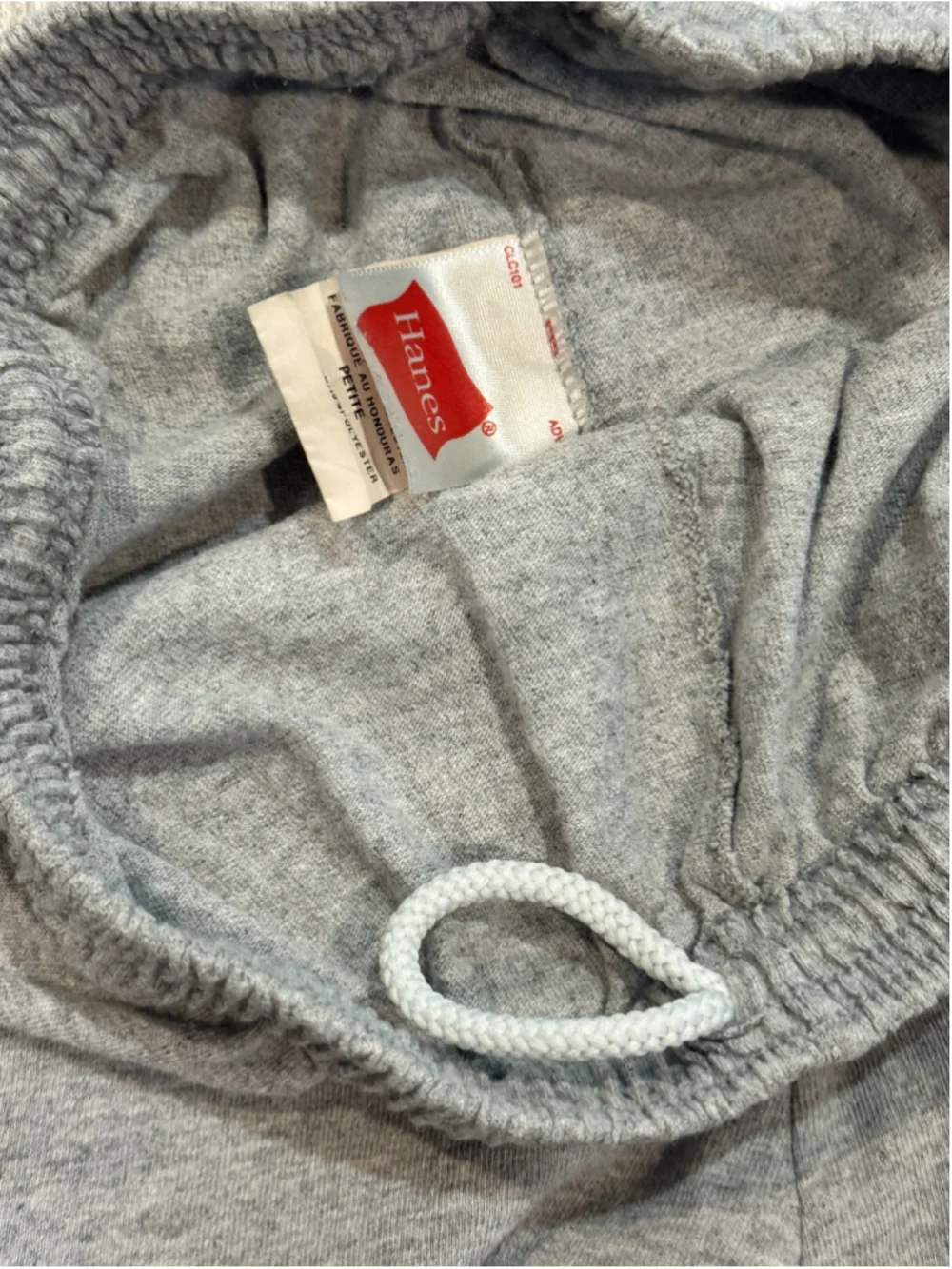 Petite Solid Gray Drawstring Shorts with Pockets - Picture 4 of 4